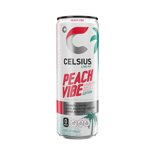 celsius peach vibe